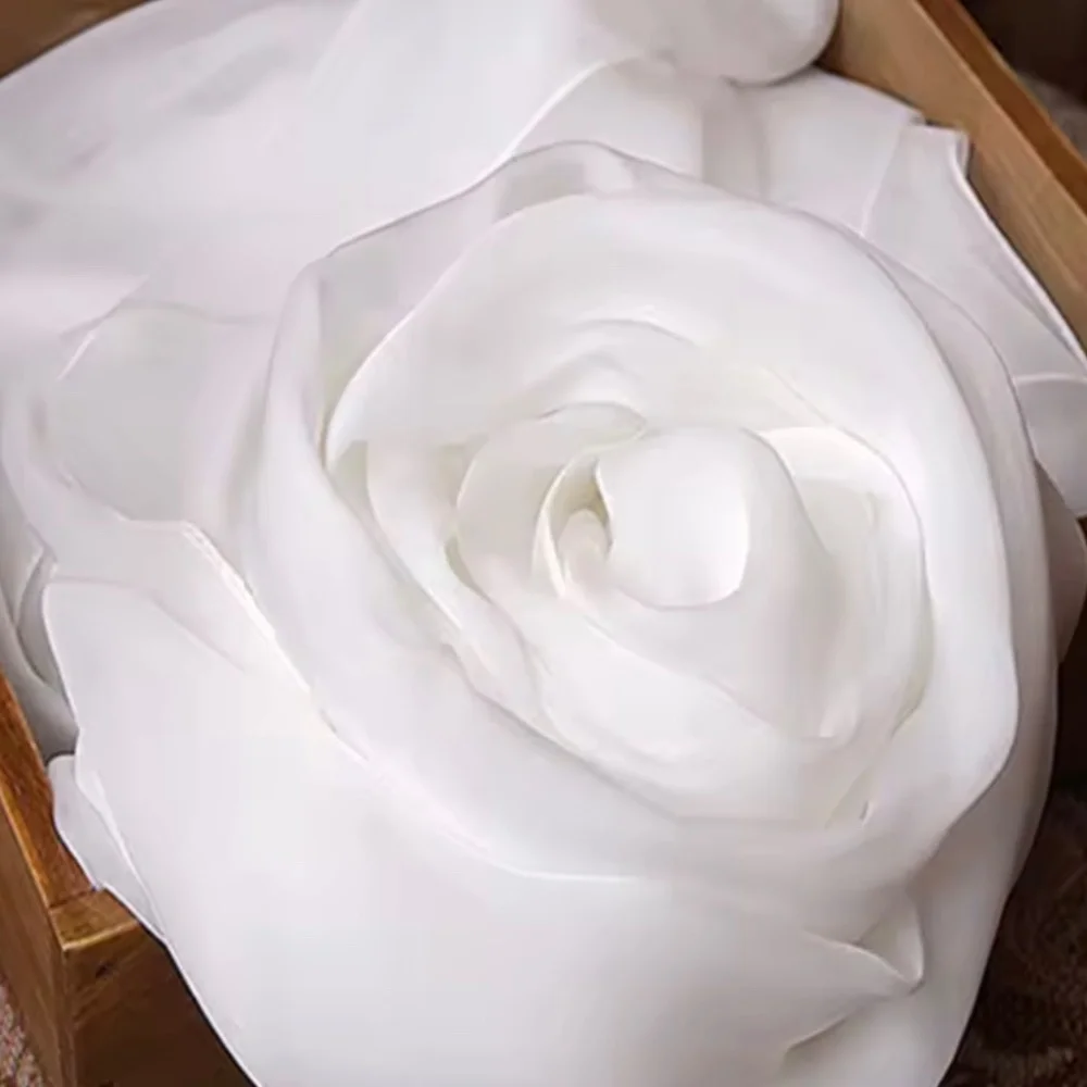 Luxury silk scarf white 100%